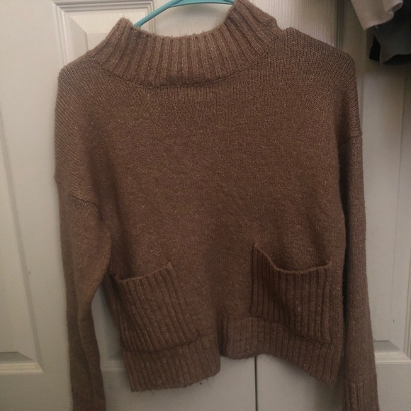 Comfy brown fuzzy warm sweater - Picture 1 of 5